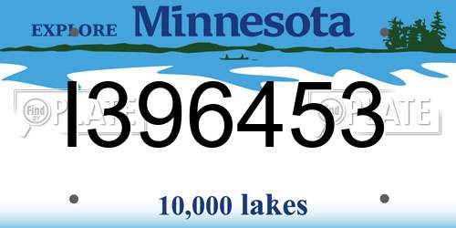 I396453 Minnesota License Plate