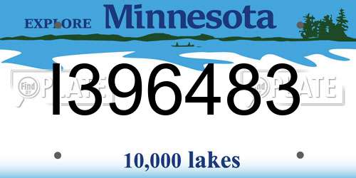 I396483 Minnesota License Plate
