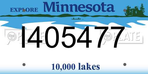 I405477 Minnesota License Plate