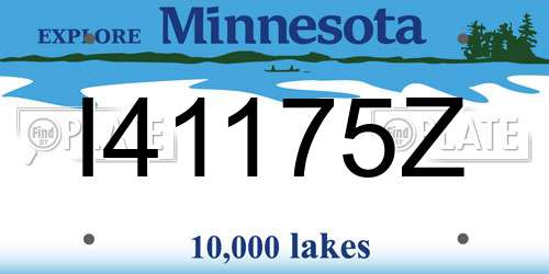 I41175Z Minnesota License Plate