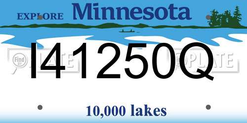 I41250Q Minnesota License Plate