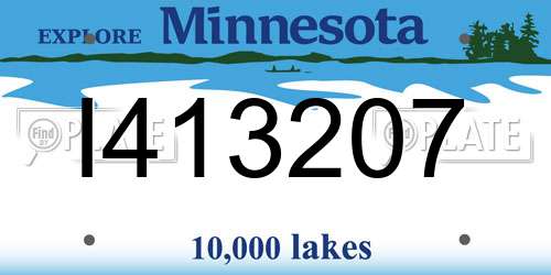 I413207 Minnesota License Plate