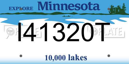 I41320T Minnesota License Plate