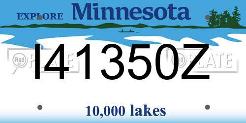 I41350Z Minnesota License Plate