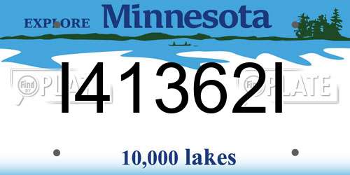 I41362I Minnesota License Plate