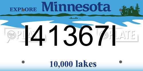 I41367I Minnesota License Plate