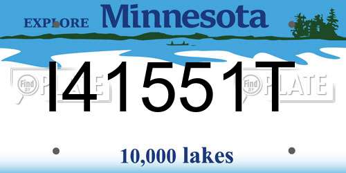 I41551T Minnesota License Plate