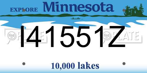 I41551Z Minnesota License Plate
