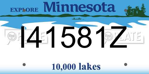 I41581Z Minnesota License Plate