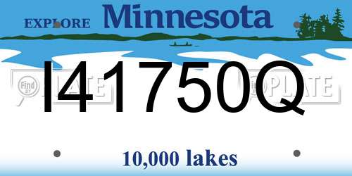 I41750Q Minnesota License Plate