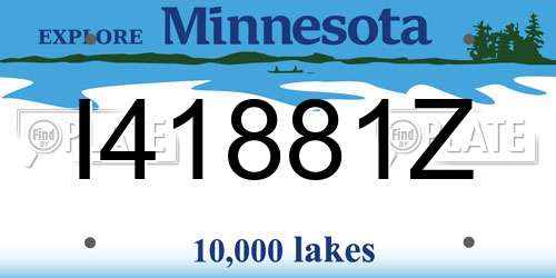 I41881Z Minnesota License Plate
