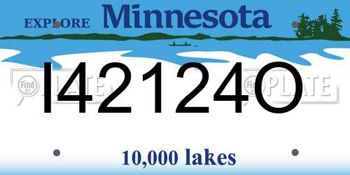 I42124O Minnesota License Plate
