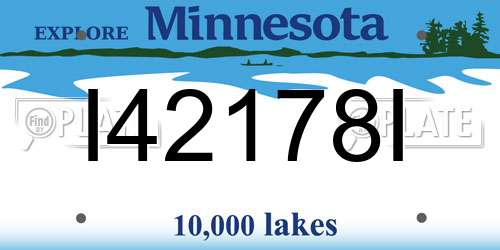 I42178I Minnesota License Plate