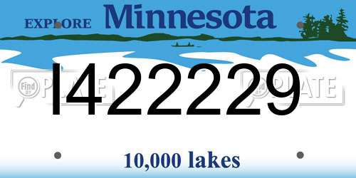 I422229 Minnesota License Plate