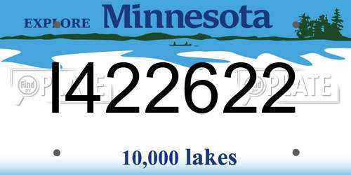 I422622 Minnesota License Plate