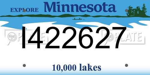I422627 Minnesota License Plate