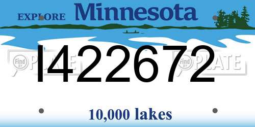 I422672 Minnesota License Plate
