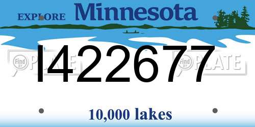 I422677 Minnesota License Plate