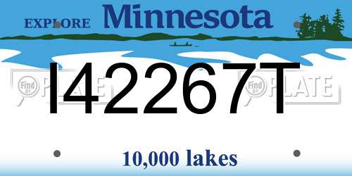 I42267T Minnesota License Plate