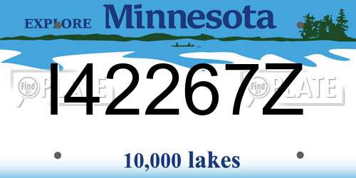 I42267Z Minnesota License Plate