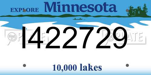 I422729 Minnesota License Plate