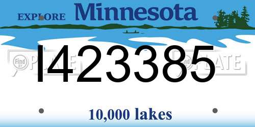 I423385 Minnesota License Plate