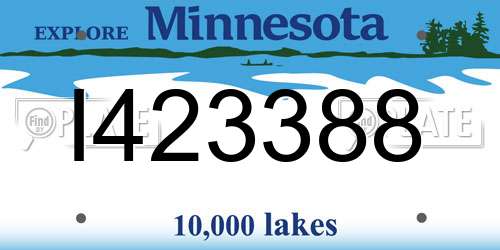 I423388 Minnesota License Plate