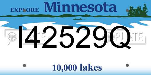 I42529Q Minnesota License Plate