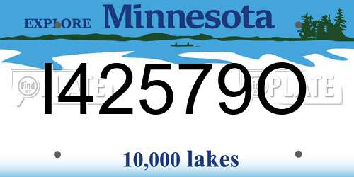 I42579O Minnesota License Plate