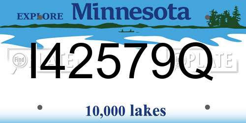 I42579Q Minnesota License Plate