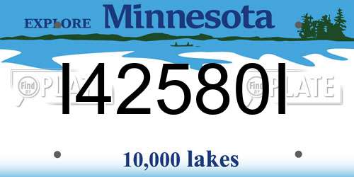 I42580I Minnesota License Plate