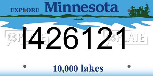 I426121 Minnesota License Plate