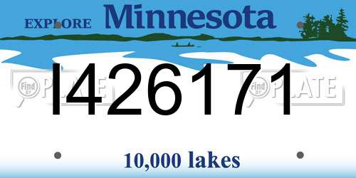 I426171 Minnesota License Plate