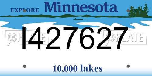 I427627 Minnesota License Plate