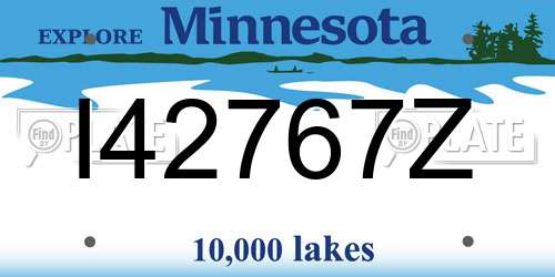 I42767Z Minnesota License Plate
