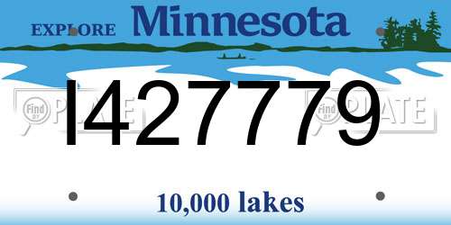 I427779 Minnesota License Plate
