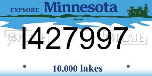 I427997 Minnesota License Plate