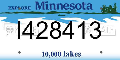 I428413 Minnesota License Plate