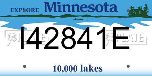 I42841E Minnesota License Plate