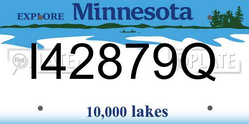 I42879Q Minnesota License Plate