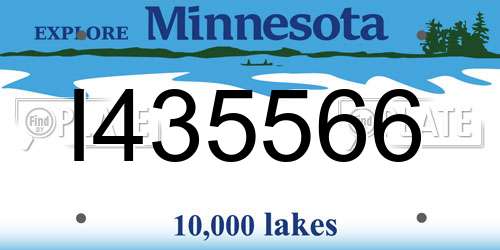 I435566 Minnesota License Plate
