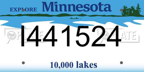 I441524 Minnesota License Plate