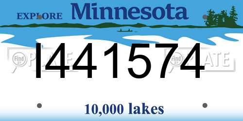 I441574 Minnesota License Plate