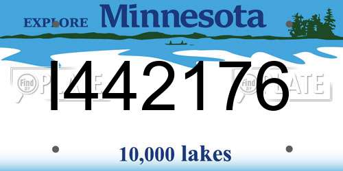 I442176 Minnesota License Plate