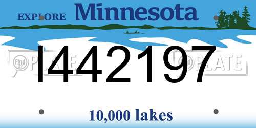 I442197 Minnesota License Plate