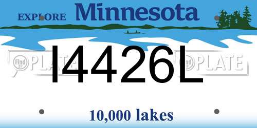 I4426L Minnesota License Plate