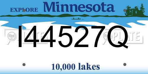 I44527Q Minnesota License Plate
