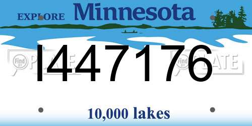 I447176 Minnesota License Plate