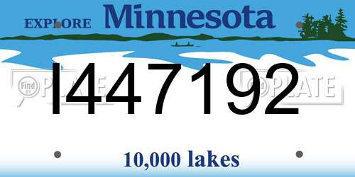 I447192 Minnesota License Plate
