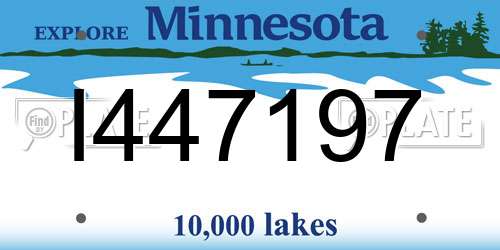 I447197 Minnesota License Plate